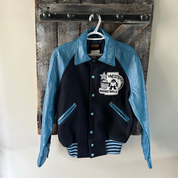Vintage Women's Westsyde  Basketball Varsity Snap Button Jacket - Picture 1 of 6